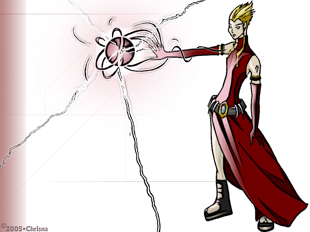 magical pink anime fireball wallpaper art