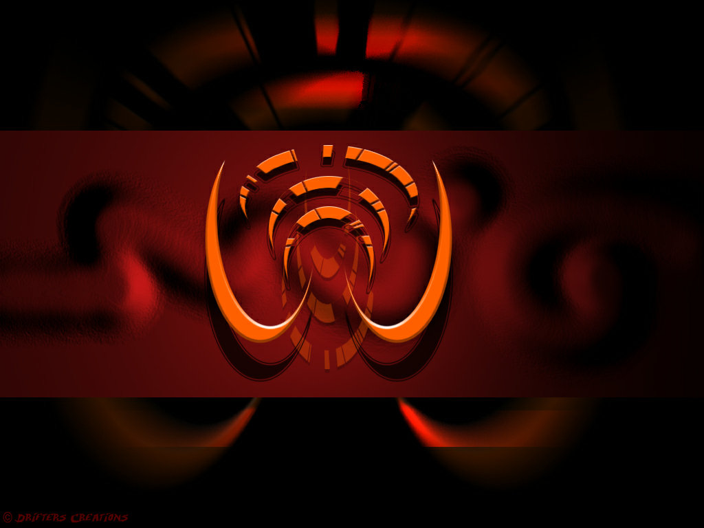 orange on red  art