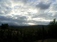 light rays clouds south africa cactus 