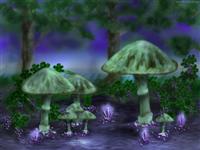 Shroomvine mushrooms grapes vine crystals wallpaper
